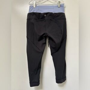 EUC LULULEMON Double Waist Drawstring Mesh Panel Capris Leggings